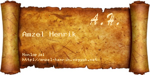 Amzel Henrik névjegykártya